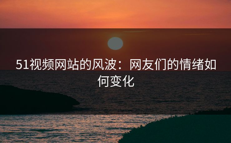 51视频网站的风波：网友们的情绪如何变化
